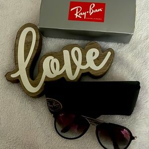 RAY BAN CLASSIC AVIATOR SUNGLASSES-BROWN/BRONZE COPPER w/ VIOLET GRADIENT LENS💕